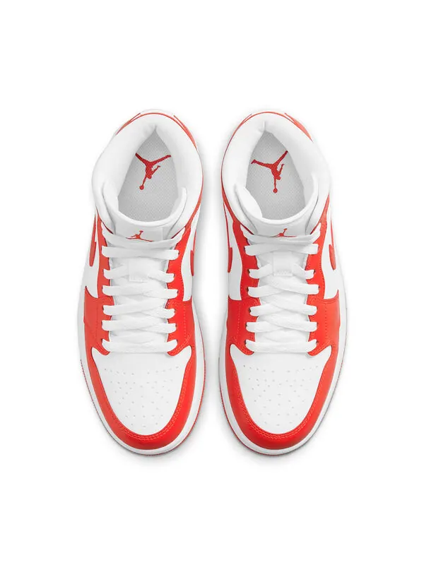 Кроссовки 1 средние Air Jordan — изображение 3 из 4, оранжевый/белый