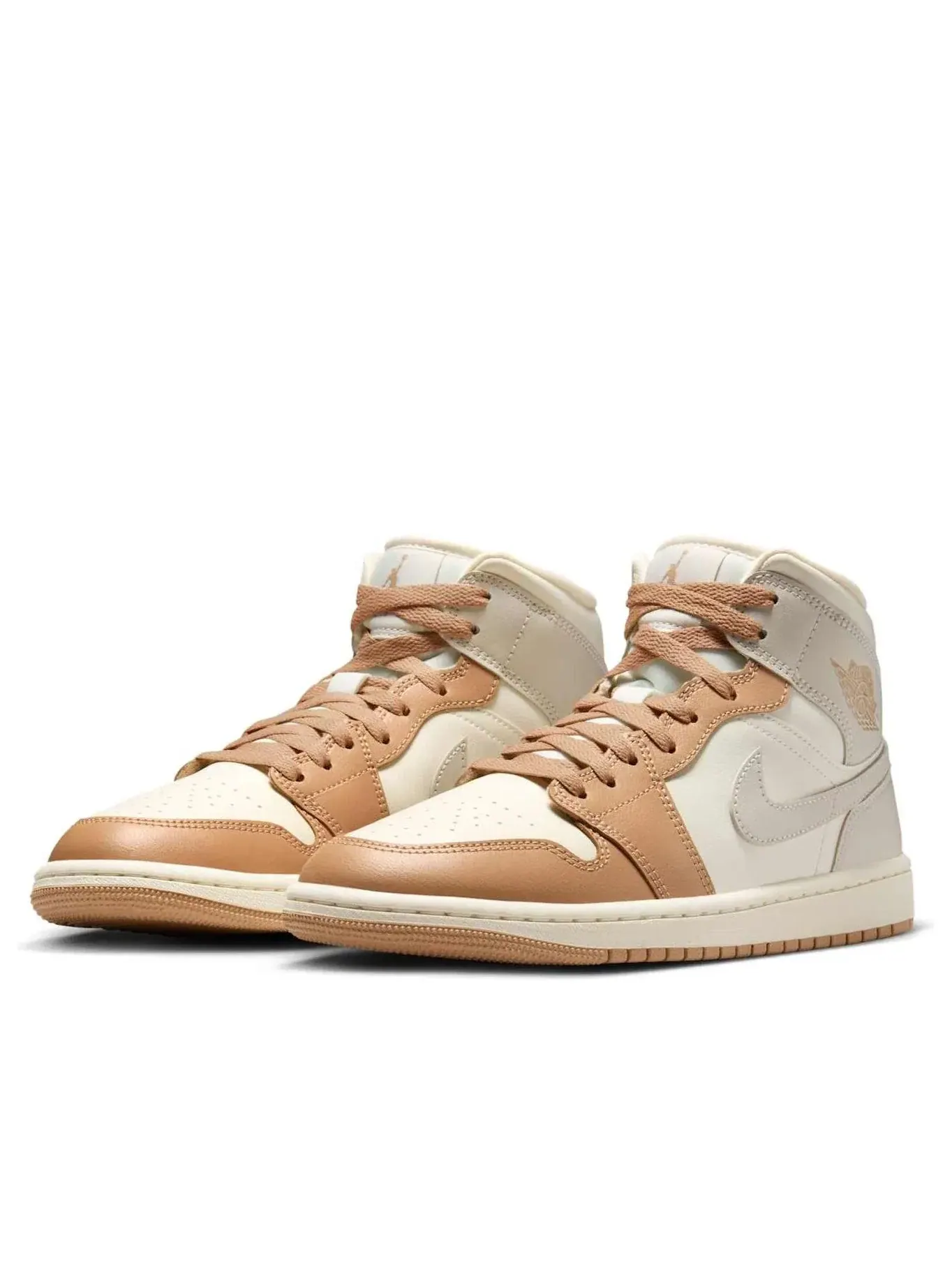 Кроссовки Air Jordan 1 Mid 'Pale Ivory' BQ6472-118 — изображение 4 из 6, белый