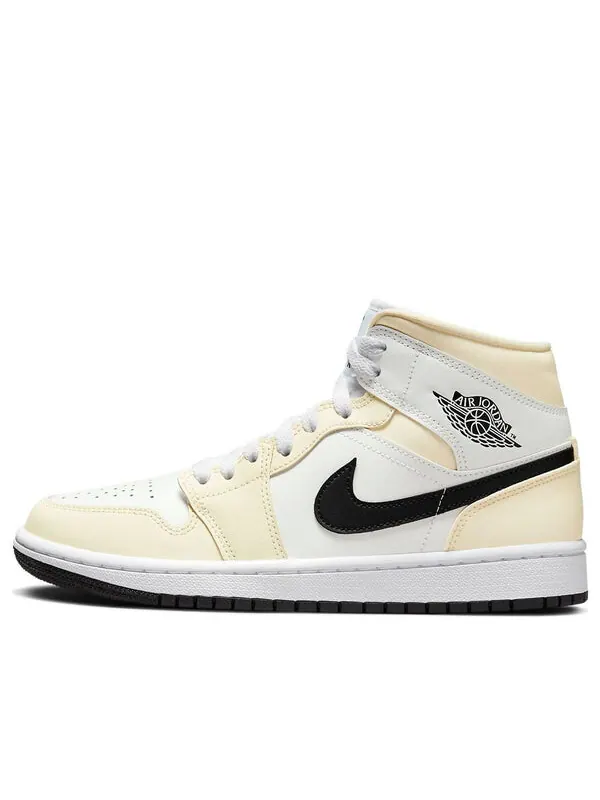 Кроссовки 1 mid 'coconut milk' Air Jordan — изображение 1 из 4, черный/белый