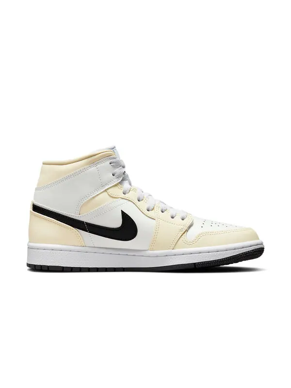 Кроссовки 1 mid 'coconut milk' Air Jordan — изображение 2 из 4, черный/белый