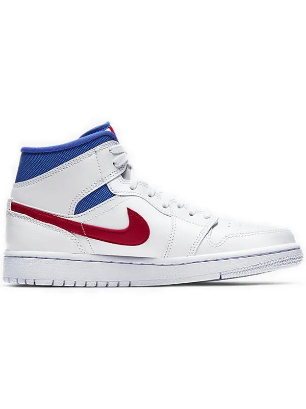 Кроссовки 1 средние Air Jordan — изображение 2 из 4, белый/красный