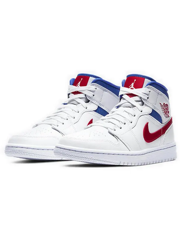 Кроссовки 1 средние Air Jordan — изображение 3 из 4, белый/красный