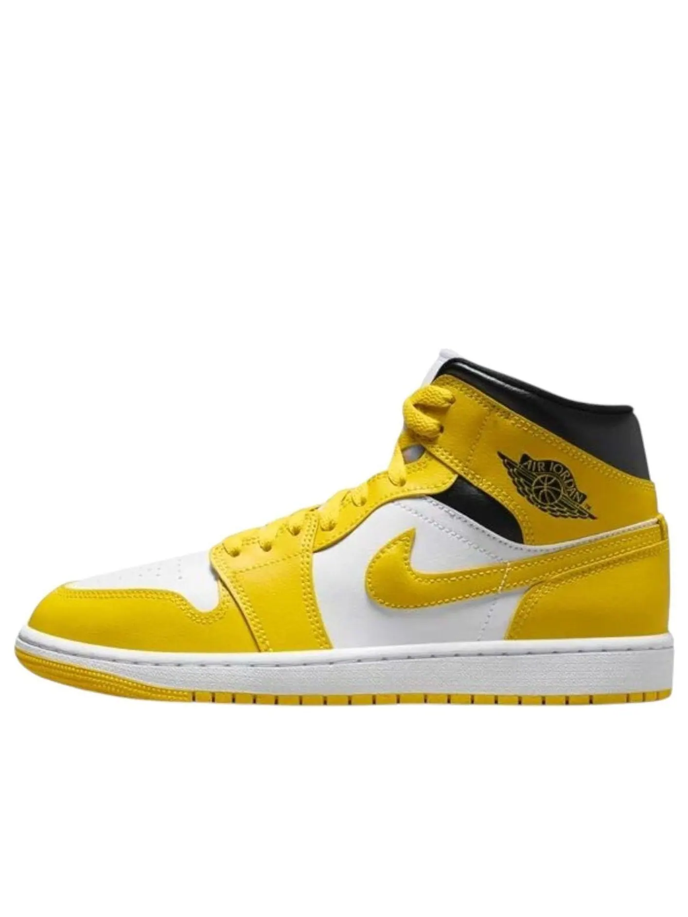 (WMNS) Air Jordan 1 Mid 'Vivid Sulfur' — изображение 1 из 6, белый//черный