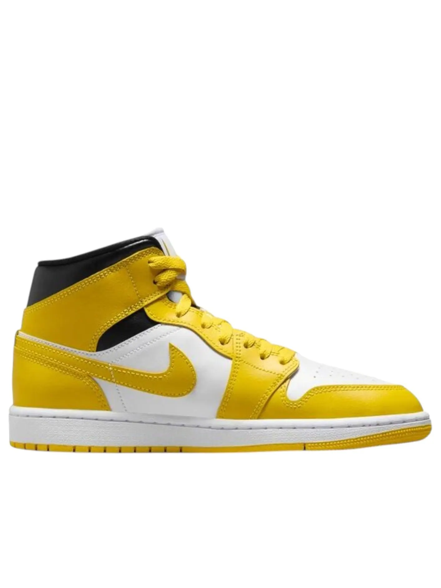 (WMNS) Air Jordan 1 Mid 'Vivid Sulfur' — изображение 6 из 6, белый//черный