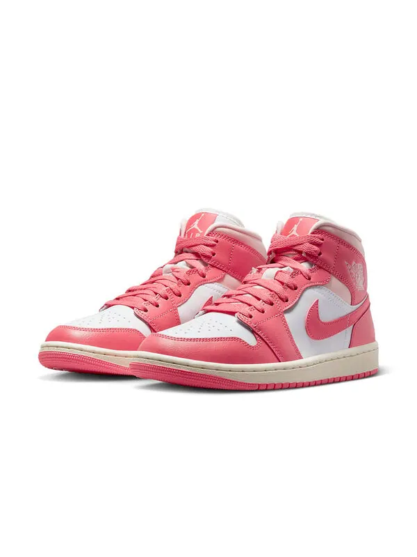 Кроссовки 1 mid 'strawberries and cream' Air Jordan — изображение 2 из 4, белый