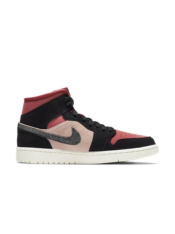Кроссовки 1 mid 'canyon rust' Air Jordan — изображение 2 из 4, бордовый/розовый