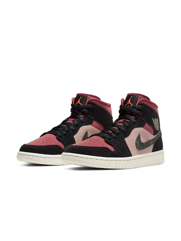 Кроссовки 1 mid 'canyon rust' Air Jordan — изображение 3 из 4, бордовый/розовый