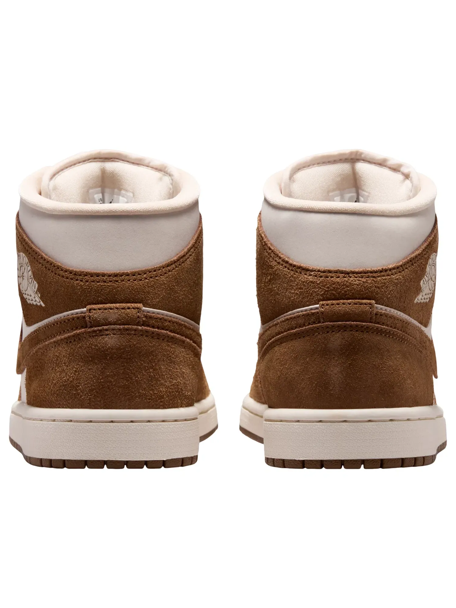 Женские кроссовки с кожаным верхом Air Jordan 1 Mid Light British Tan Choke — изображение 4 из 7, бежевый