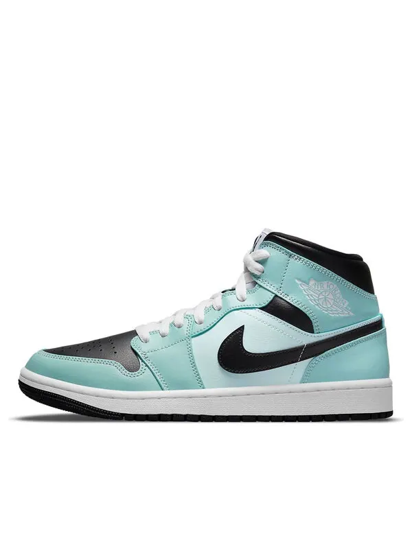 Кроссовки 1 mid 'aqua black' Air Jordan — изображение 1 из 4, светлый/черный//белый