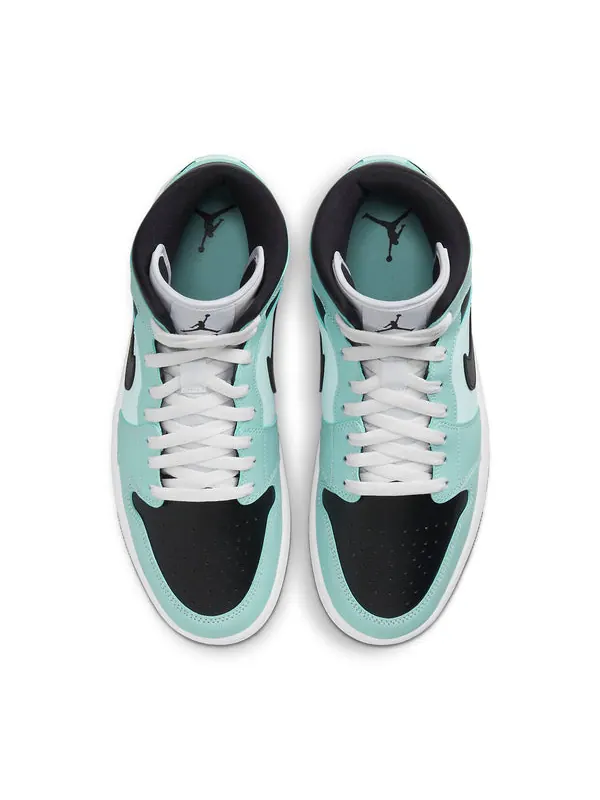 Кроссовки 1 mid 'aqua black' Air Jordan — изображение 4 из 4, светлый/черный//белый