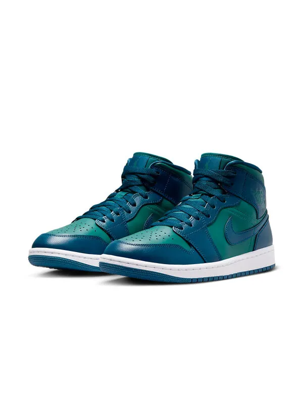 Кроссовки 1 mid 'sky j teal french blue' Air Jordan — изображение 3 из 4, синий/белый