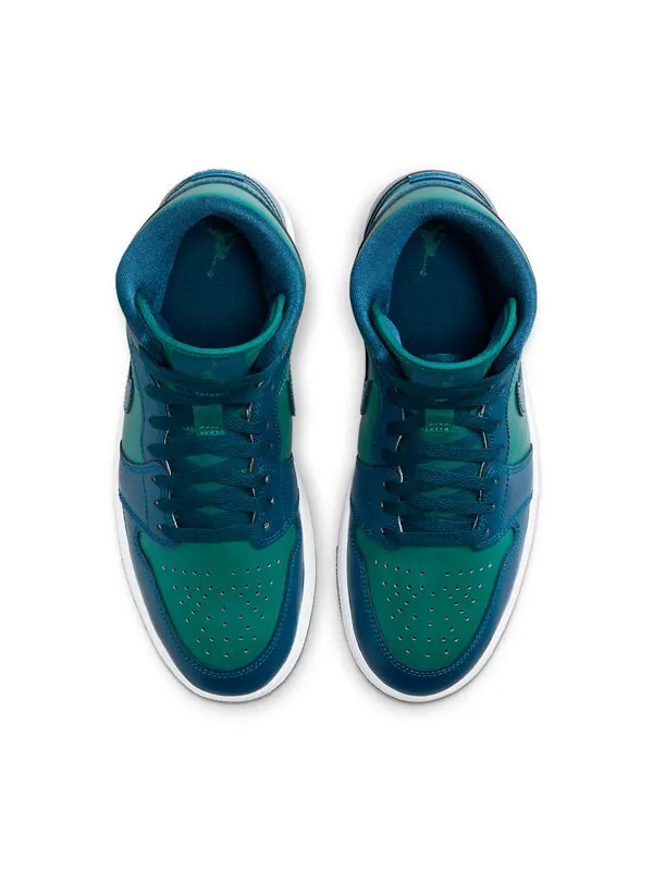 Кроссовки 1 mid 'sky j teal french blue' Air Jordan — изображение 4 из 4, синий/белый