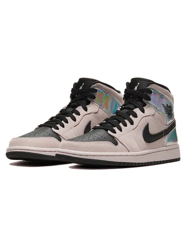 Кроссовки 1 mid 'iridescent' Air Jordan — изображение 3 из 4, розовый/черный/мульти