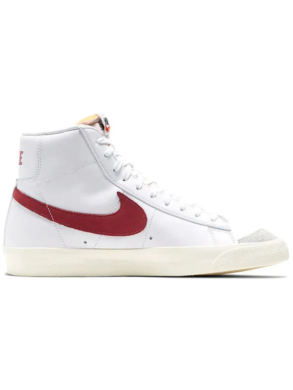 Кроссовки blazer mid '77 'brick red' Nike — изображение 2 из 4, красный/белый