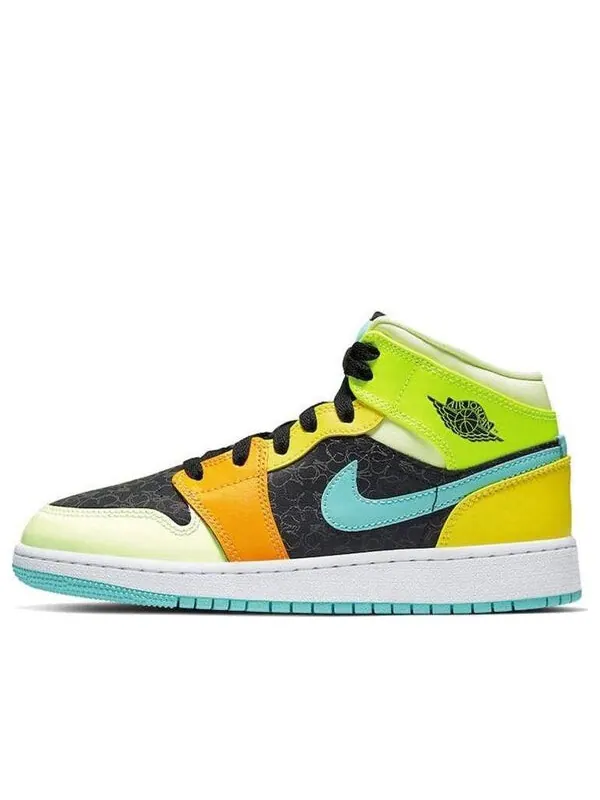 Кроссовки 1 средний размер Air Jordan — изображение 1 из 4, черный/зеленый