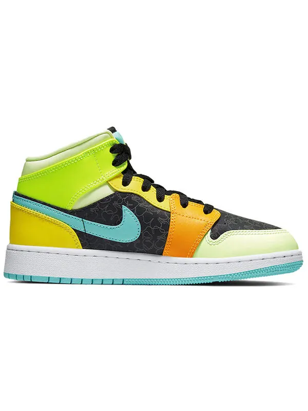 Кроссовки 1 средний размер Air Jordan — изображение 2 из 4, черный/зеленый