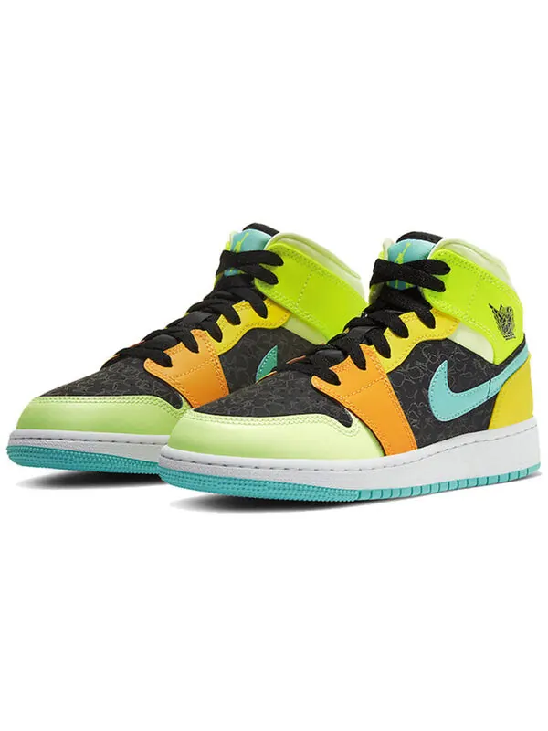 Кроссовки 1 средний размер Air Jordan — изображение 3 из 4, черный/зеленый