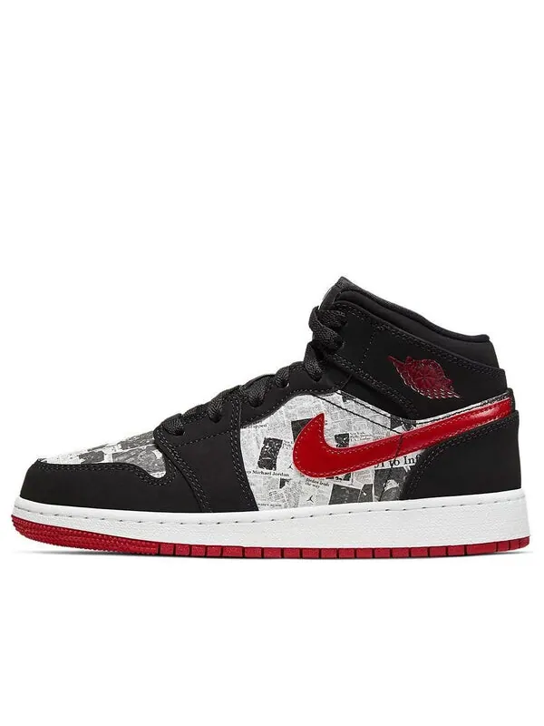 Кроссовки 1 средний размер Air Jordan — изображение 1 из 4, черный/красный/белый