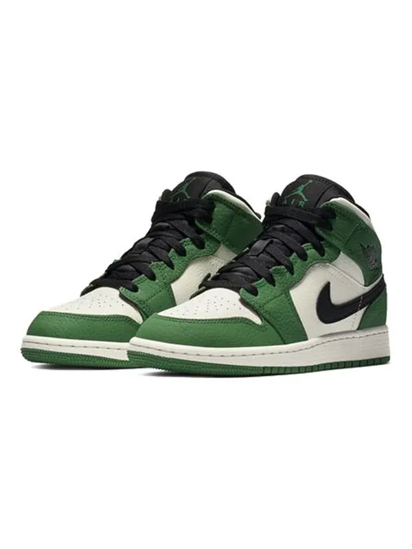 Кроссовки 1 средний размер Air Jordan — изображение 2 из 4, черный/белый/зеленый