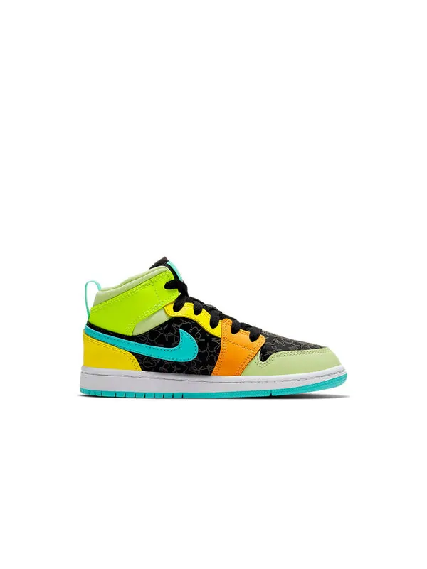 Кроссовки 1 mid se 'clover' Air Jordan — изображение 2 из 4, желтый/зеленый