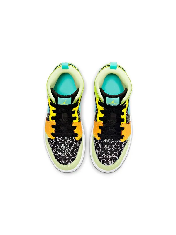 Кроссовки 1 mid se 'clover' Air Jordan — изображение 3 из 4, желтый/зеленый