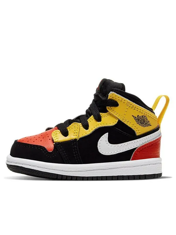 Кроссовки 1 средний размер Air Jordan — изображение 1 из 4, черный/красный/желтый