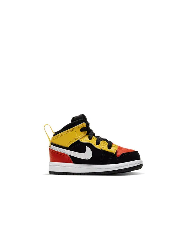 Кроссовки 1 средний размер Air Jordan — изображение 2 из 4, черный/красный/желтый