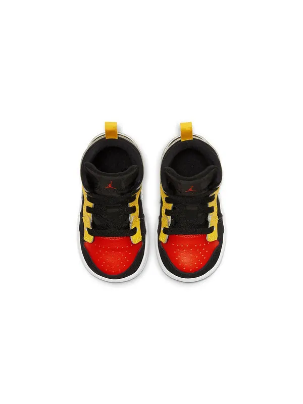 Кроссовки 1 средний размер Air Jordan — изображение 3 из 4, черный/красный/желтый