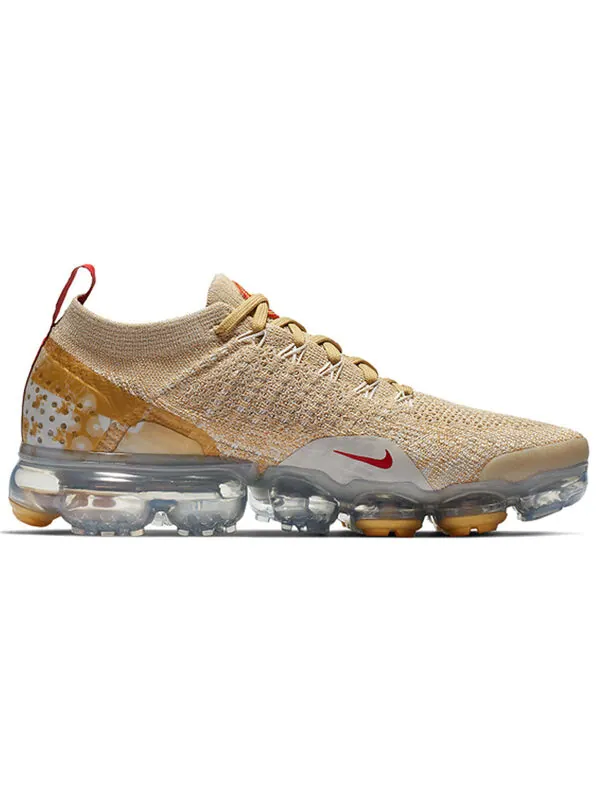 Кроссовки air vapormax 2 flyknit Nike — изображение 2 из 4, золотистый/красный