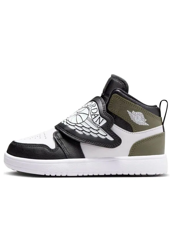 Кроссовки sky jordan 1 'black white medium olive' Air Jordan — изображение 1 из 4, черный/оливковый/белый