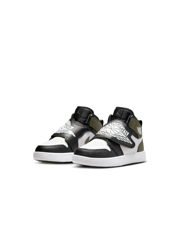 Кроссовки sky jordan 1 'black white medium olive' Air Jordan — изображение 3 из 4, черный/оливковый/белый