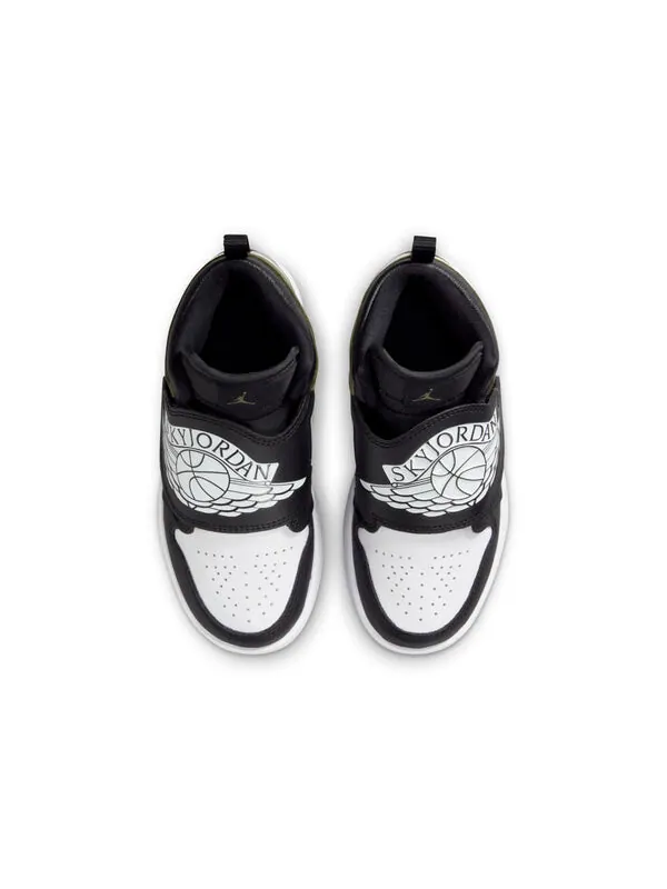 Кроссовки sky jordan 1 'black white medium olive' Air Jordan — изображение 4 из 4, черный/оливковый/белый