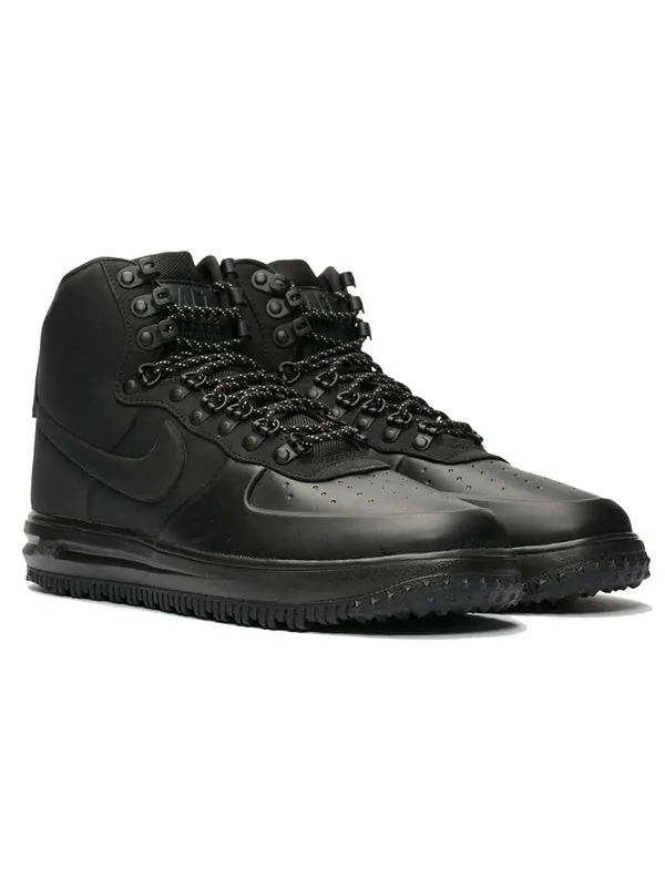 Кроссовки lunar force 1 duckboot '18 'triple black' Nike — изображение 3 из 4, черный