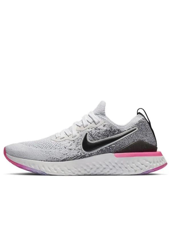 Кроссовки epic react flyknit 2 Nike — изображение 1 из 4, белый/черный/розовый