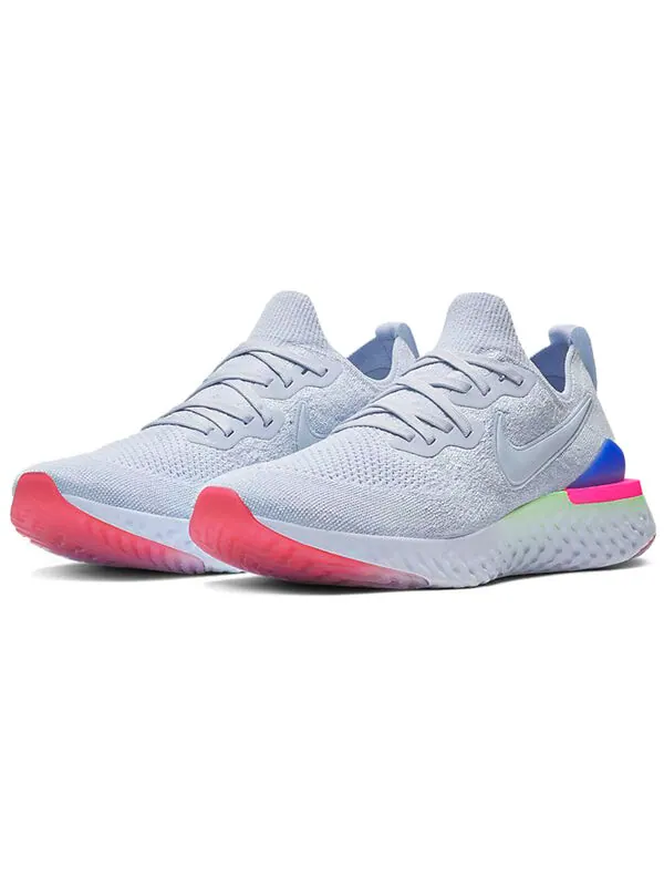Кроссовки epic react flyknit 2 Nike — изображение 3 из 4, светлый синий/красный