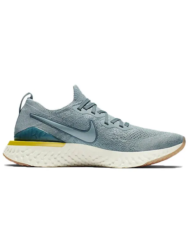 Кроссовки epic react flyknit 2 Nike — изображение 2 из 4, синий/желтый