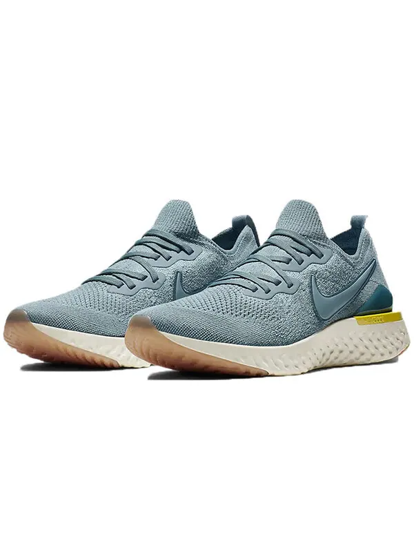 Кроссовки epic react flyknit 2 Nike — изображение 3 из 4, синий/желтый
