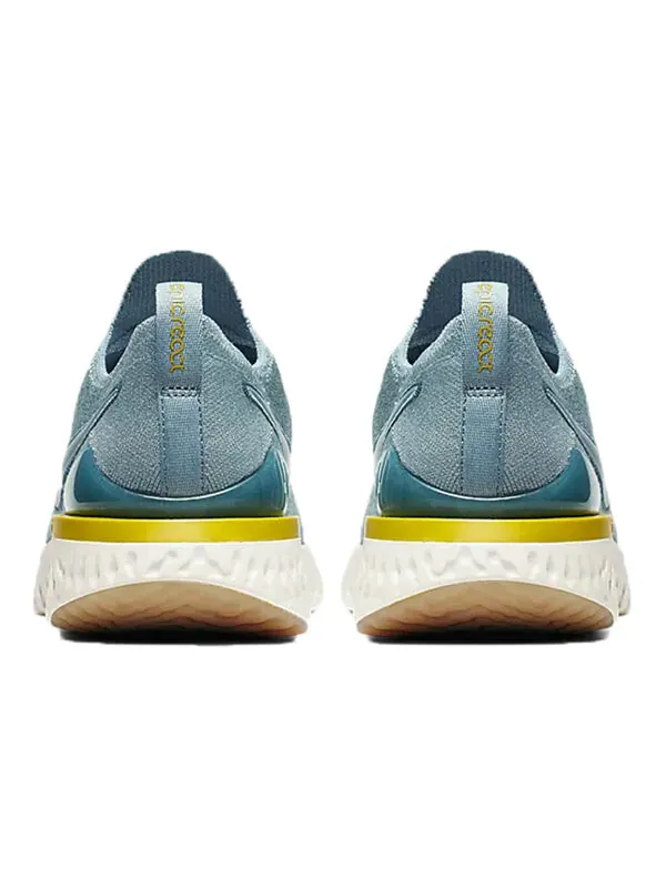 Кроссовки epic react flyknit 2 Nike — изображение 4 из 4, синий/желтый