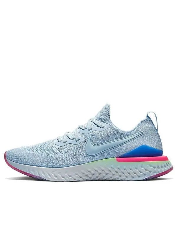 Кроссовки epic react flyknit 2 Nike — изображение 1 из 4, белый/синий/розовый