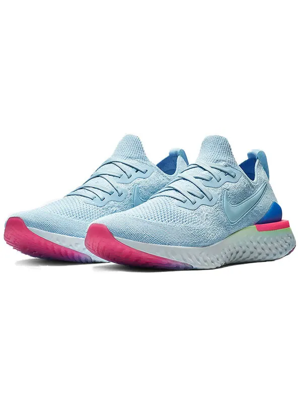Кроссовки epic react flyknit 2 Nike — изображение 3 из 4, белый/синий/розовый