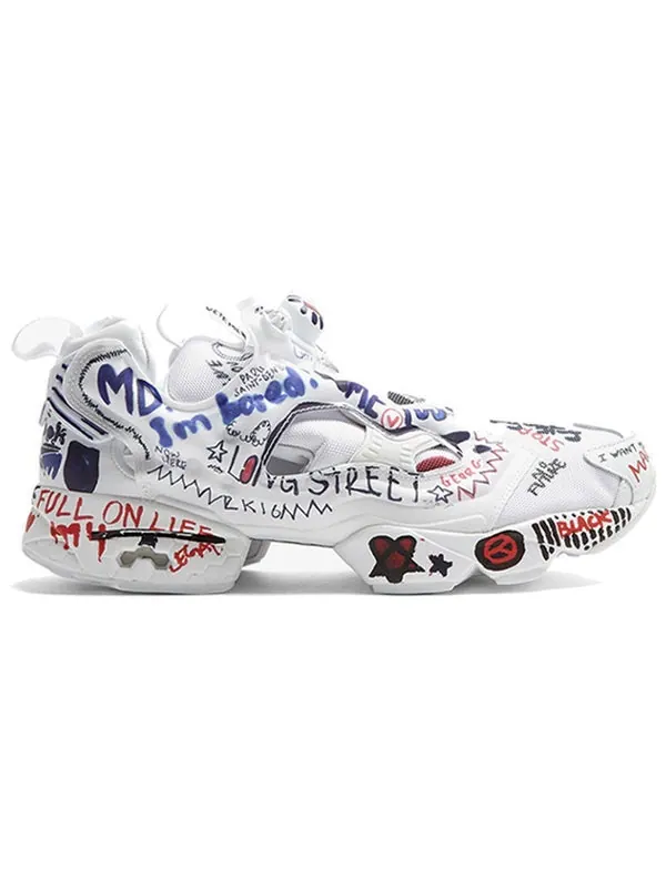 Кроссовки vetements x instapump fury 'graffiti - white' Reebok — изображение 2 из 4, белый