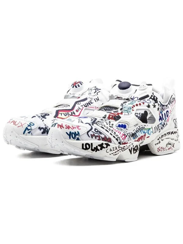 Кроссовки vetements x instapump fury 'graffiti - white' Reebok — изображение 3 из 4, белый