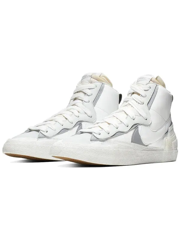 Кроссовки x sacai blazer mid Nike — изображение 3 из 4, серый/белый