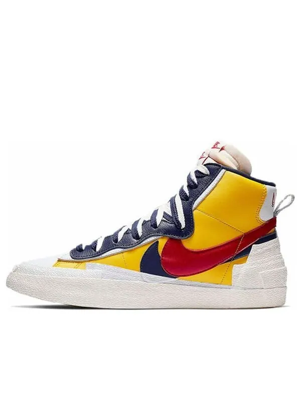 Кроссовки x sacai blazer mid Nike — изображение 1 из 4, желтый/белый/красный