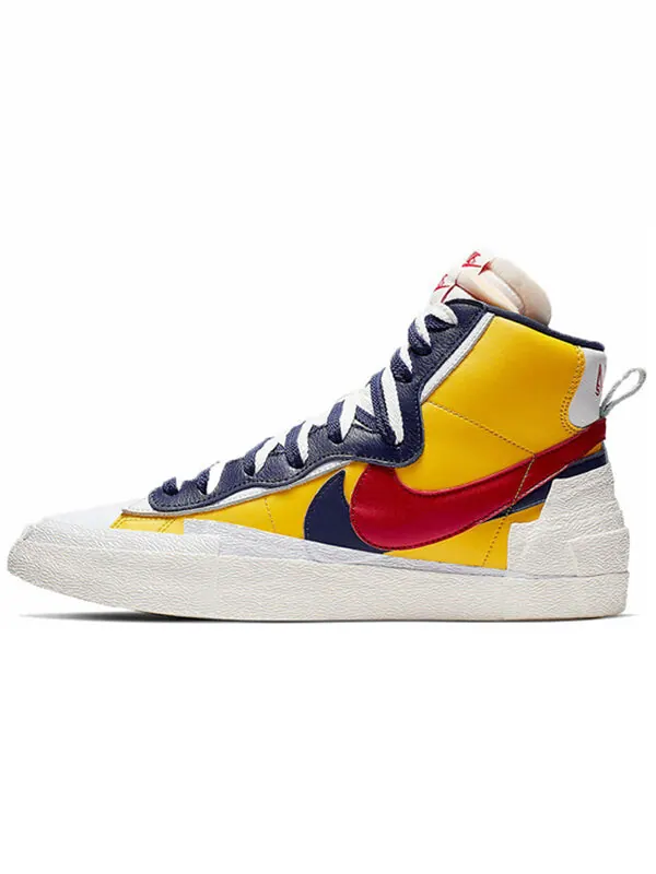 Кроссовки x sacai blazer mid Nike — изображение 2 из 4, желтый/белый/красный