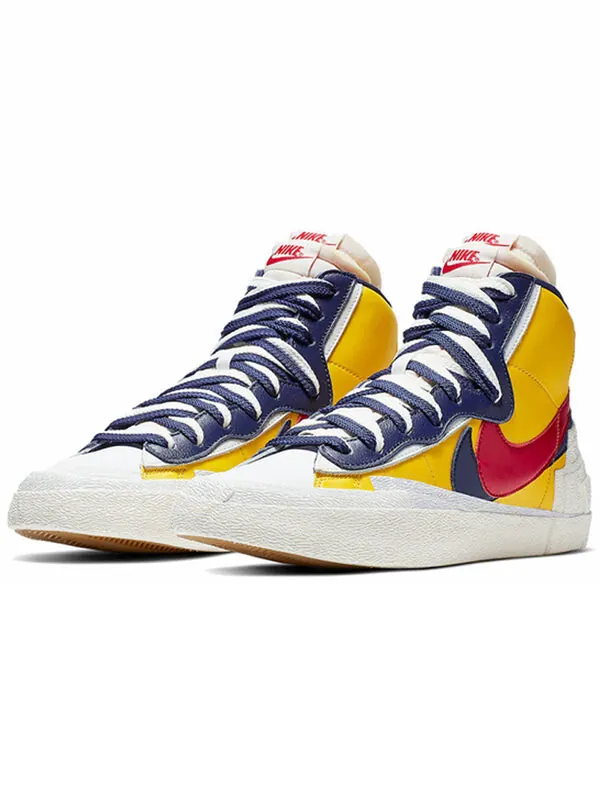 Кроссовки x sacai blazer mid Nike — изображение 3 из 4, желтый/белый/красный