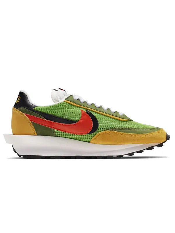 Кроссовки x sacai ldwaffle Nike — изображение 2 из 4, зеленый/оранжевый/черный