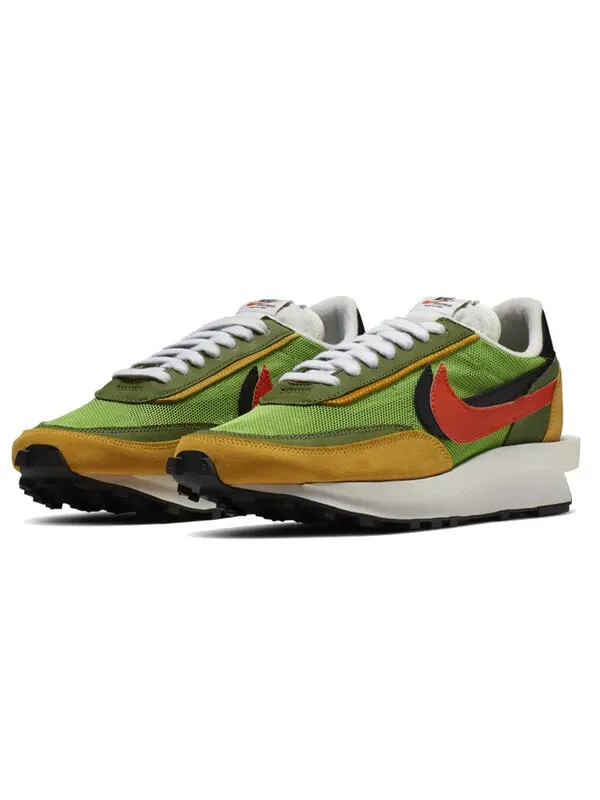 Кроссовки x sacai ldwaffle Nike — изображение 3 из 4, зеленый/оранжевый/черный