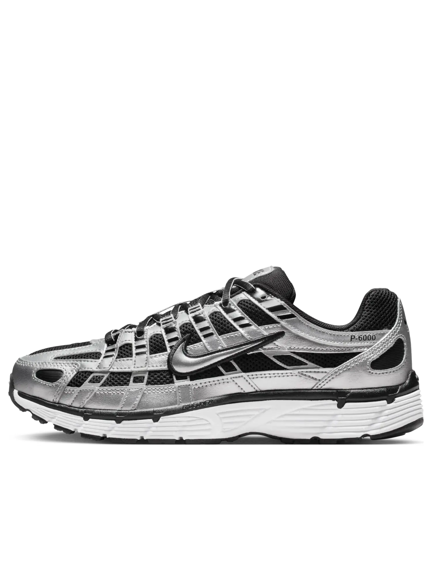 Кроссовки (WMNS) Nike P-6000 'Metallic Silver Black White' — изображение 1 из 6, серебряный
