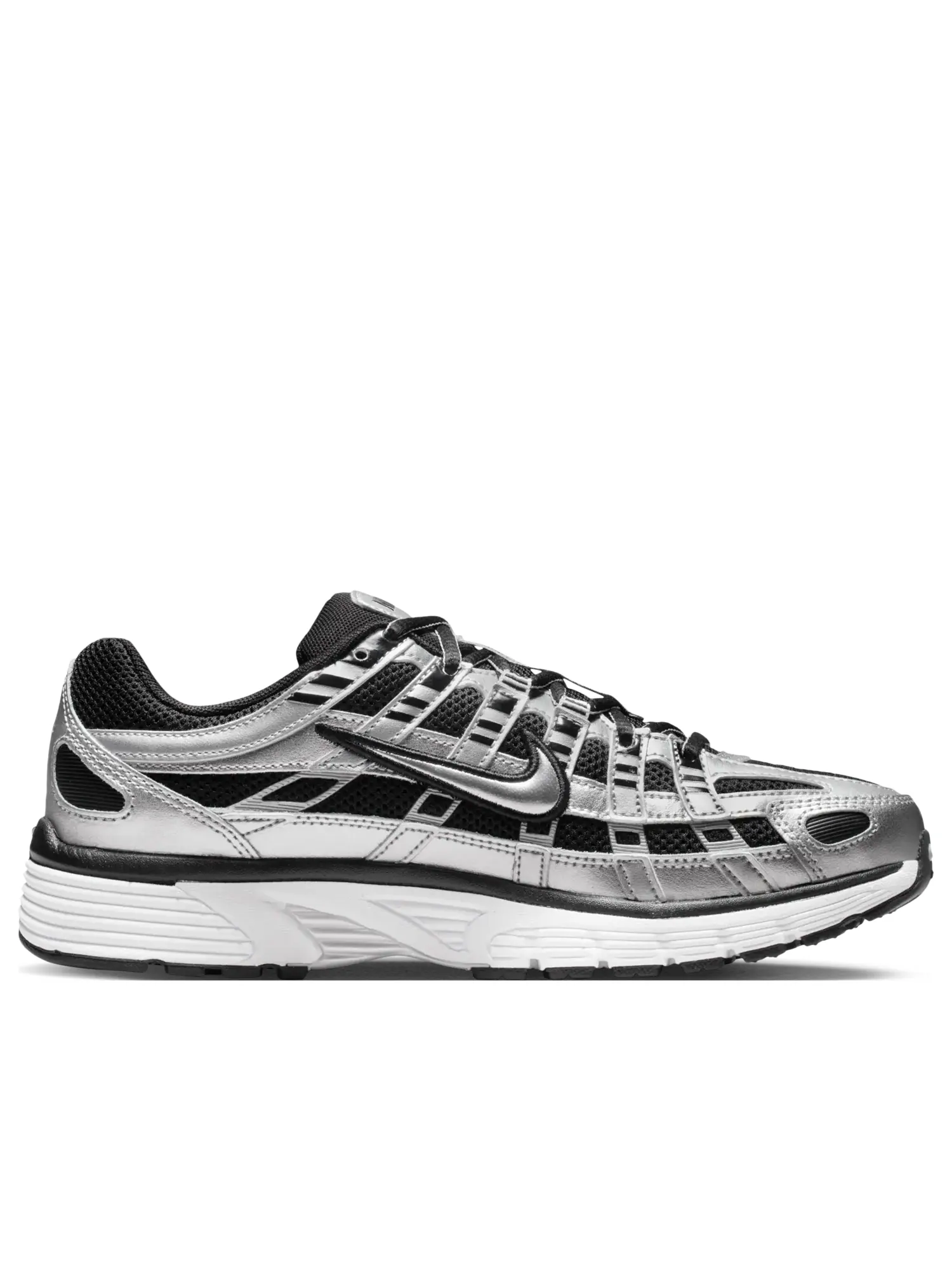 Кроссовки (WMNS) Nike P-6000 'Metallic Silver Black White' — изображение 6 из 6, серебряный